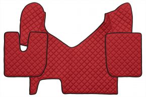 Tappetini in ecopelle Q per IVECO STRALIS HI-WAY (01.2013-12.2016) - automatico - Rosso