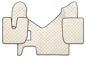 Tappetini in ecopelle Q per IVECO STRALIS HI-WAY (01.2013-12.2016) - manuale - Beige chiaro