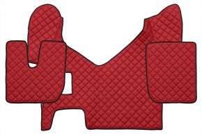 Tappetini in ecopelle Q per IVECO STRALIS HI-WAY (01.2013-12.2016) - manuale - Rosso