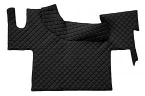 Tappetini in ecopelle Q per RENAULT T (dal 01.2014) - pavimento piatto - Nero