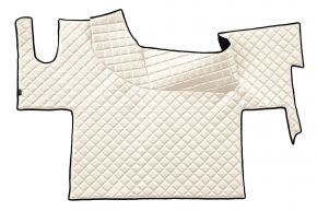 Tappetini in ecopelle Q per RENAULT T (dal 01.2014) - pavimento piatto - Beige chiaro