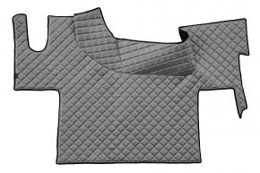 Tappetini in ecopelle Q per RENAULT T (dal 01.2014) - pavimento piatto - Grigio