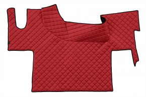 Tappetini in ecopelle Q per RENAULT T (dal 01.2014) - pavimento piatto - Rosso