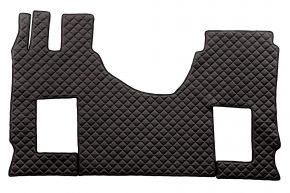 Tappetini in ecopelle Q per MERCEDES ACTROS MP 5 (dal 01.2019) - sedile passeggero pneumatico - Nero/rosso