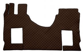 Tappetini in ecopelle Q per MERCEDES ACTROS MP 5 (dal 01.2019) - sedile passeggero pneumatico - Marrone