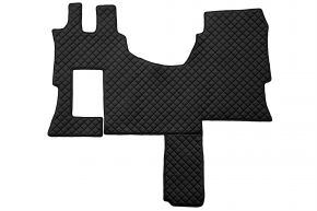 Tappetini in ecopelle Q per MERCEDES ACTROS MP 4 (01.2011-12.2018) - cabina SOLO-STAR - Nero