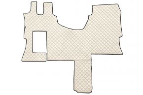 Tappetini in ecopelle Q per MERCEDES ACTROS MP 4 (01.2011-12.2018) - cabina SOLO-STAR - Beige chiaro