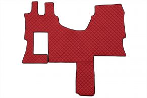 Tappetini in ecopelle Q per MERCEDES ACTROS MP 4 (01.2011-12.2018) - cabina SOLO-STAR - Rosso