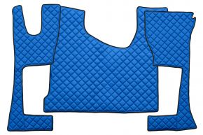 Tappetini in ecopelle Q per MERCEDES ACTROS MP 4 (01.2011-12.2018) - cabina stretta (230 cm) - vano portaoggetti più grande - Blu