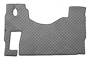 Tappetini in ecopelle Q per MERCEDES ACTROS MP 3 (01.2007-12.2010) - pavimento piatto - sedile passeggero ribaltabile - Grigio