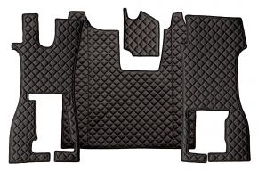 Tappetini in ecopelle Q per SCANIA R NEXTGEN (dal 01.2017) - sedile passeggero ribaltabile - Nero/rosso