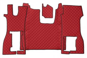Tappetini in ecopelle Q per SCANIA R NEXTGEN (dal 01.2017) - sedile passeggero ribaltabile - Rosso