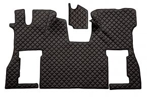 Tappetini in ecopelle Q per SCANIA S NEXTGEN (dal 01.2017) - sedile passeggero pneumatico - Nero/rosso