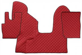 Tappetini in ecopelle Q per DAF CF (01.2013-12.2020) - automatico - Rosso