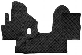 Tappetini in ecopelle Q per DAF CF (01.2013-12.2020) - manuale - Nero