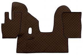 Tappetini in ecopelle Q per DAF CF (01.2013-12.2020) - manuale - Marrone