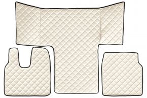 Tappetini in ecopelle Q per MAN TGS (01.2013-12.2019) - Beige chiaro