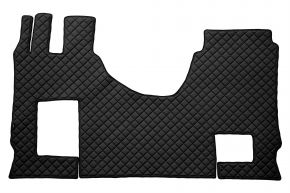 Tappetini in ecopelle Q per MERCEDES ACTROS MP 5 (dal 01.2019) - manuale - sedile passeggero ribaltabile - Nero