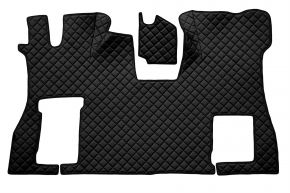 Tappetini in ecopelle Q per SCANIA S NEXTGEN (dal 01.2017) - pavimento piatto - sedile passeggero ribaltabile - Nero