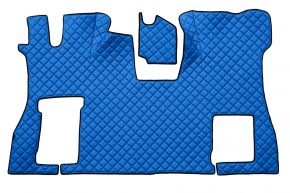 Tappetini in ecopelle Q per SCANIA S NEXTGEN (dal 01.2017) - pavimento piatto - sedile passeggero ribaltabile - Blu