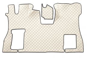 Tappetini in ecopelle Q per SCANIA S NEXTGEN (dal 01.2017) - pavimento piatto - sedile passeggero ribaltabile - Beige chiaro