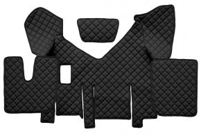 Tappetini in ecopelle Q per IVECO STRALIS XP (01.2016-12.2019) - manuale - Nero
