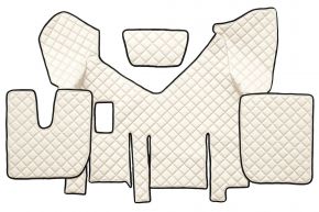 Tappetini in ecopelle Q per IVECO STRALIS XP (01.2016-12.2019) - manuale - Beige chiaro