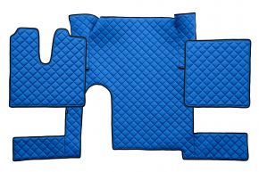 Tappetini in ecopelle Q per MAN TGX (01.2007-12.2017) - manuale - un cassetto - Blu