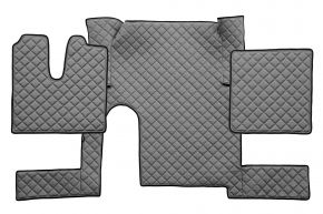 Tappetini in ecopelle Q per MAN TGX (01.2007-12.2017) - manuale - un cassetto - Grigio