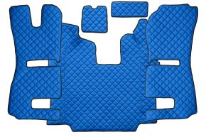 Tappetini in ecopelle Q per SCANIA R (01.2011-12.2016) - automatico - sedili RECARO - sedile passeggero pneumatico - Blu