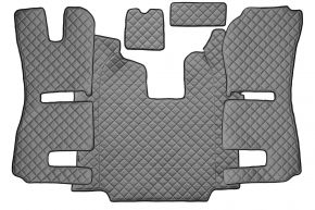 Tappetini in ecopelle Q per SCANIA R (01.2011-12.2016) - automatico - sedili RECARO - sedile passeggero pneumatico - Grigio