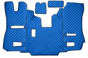 Tappetini in ecopelle Q per SCANIA R (01.2011-12.2016) - sedili RECARO - sedile passeggero ribaltabile - manuale - Blu