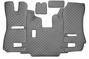 Tappetini in ecopelle Q per SCANIA R (01.2011-12.2016) - sedili RECARO - sedile passeggero ribaltabile - manuale - Grigio