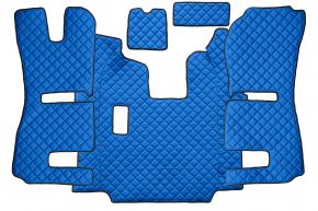 Tappetini in ecopelle Q per SCANIA R (01.2011-12.2016) - manuale - sedili RECARO - sedile passeggero pneumatico - Blu