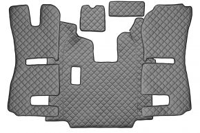 Tappetini in ecopelle Q per SCANIA R (01.2011-12.2016) - manuale - sedili RECARO - sedile passeggero pneumatico - Grigio