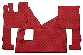 Tappetini in ecopelle Q per VOLVO FH 5 (dal 01.2020) - manuale - Rosso