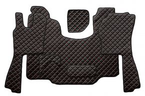 Tappetini in ecopelle Q per SCANIA G (01.2005-12.2016) - Nero/rosso