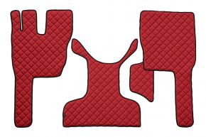 Tappetini in ecopelle Q per VOLVO FM 4 (01.2013-12.2019) - Rosso