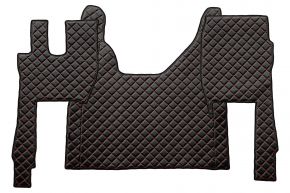Tappetini in ecopelle Q per FORD F-MAX (dal 10.2018) - Nero/rosso