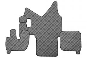 Tappetini in ecopelle Q per IVECO STRALIS (01.2002-12.2012) - manuale - Grigio