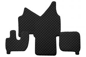 Tappetini in ecopelle Q per IVECO STRALIS (01.2002-12.2012) - automatico - Nero