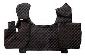 Tappetini in ecopelle Q per IVECO STRALIS S-WAY (03.2019-12.2023) - Nero/rosso