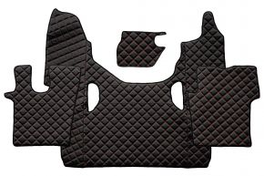 Tappetini in ecopelle Q per SCANIA G NEXTGEN (dal 01.2017) - Nero/rosso