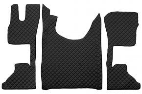 Tappetini in ecopelle Q per DAF XG (dal 10.2021) - sedile passeggero pneumatico - Nero