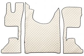 Tappetini in ecopelle Q per DAF XG (dal 10.2021) - sedile passeggero pneumatico - Beige chiaro