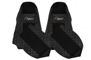 Coprisedili su misura ELEGANCE Q per SCANIA P (01.2005-12.2016) - poggiatesta integrati - neri