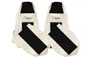 Coprisedili su misura ELEGANCE Q per SCANIA P (01.2005-12.2016) - poggiatesta integrati - beige chiaro