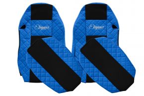 Coprisedili su misura ELEGANCE Q per MAN TGX (01.2007-03.2020) - sedili standard, non ISRI - blu