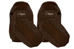Coprisedili su misura ELEGANCE Q per MAN TGX (01.2007-03.2020) - sedili standard, non ISRI - marroni