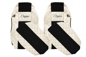 Coprisedili su misura ELEGANCE Q per MAN TGX (01.2007-03.2020) - sedili standard, non ISRI - beige chiaro